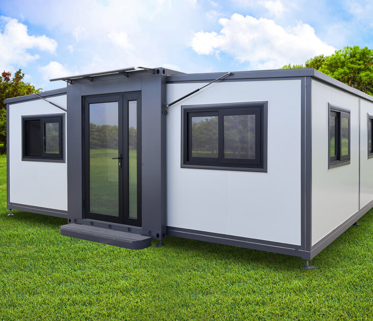 20ft Grey & White Expandable Portable Home